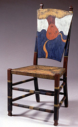 milk painted chair